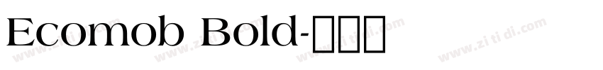 Ecomob Bold字体转换